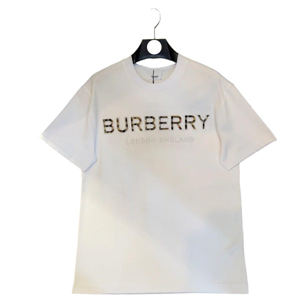 Burberry T-Shirt Without Collar 'White & Gold'