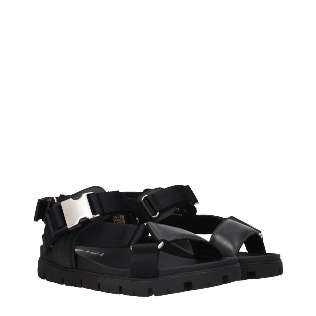 Prada Sandali Uomo Pelle Nero