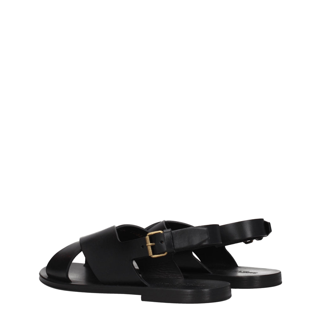 Saint Laurent Sandali Uomo Pelle Nero