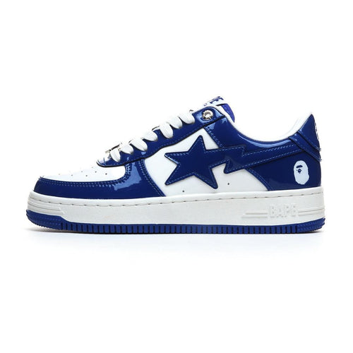 A Bathing Ape Bape Sta Patent Leather 'White Blue'